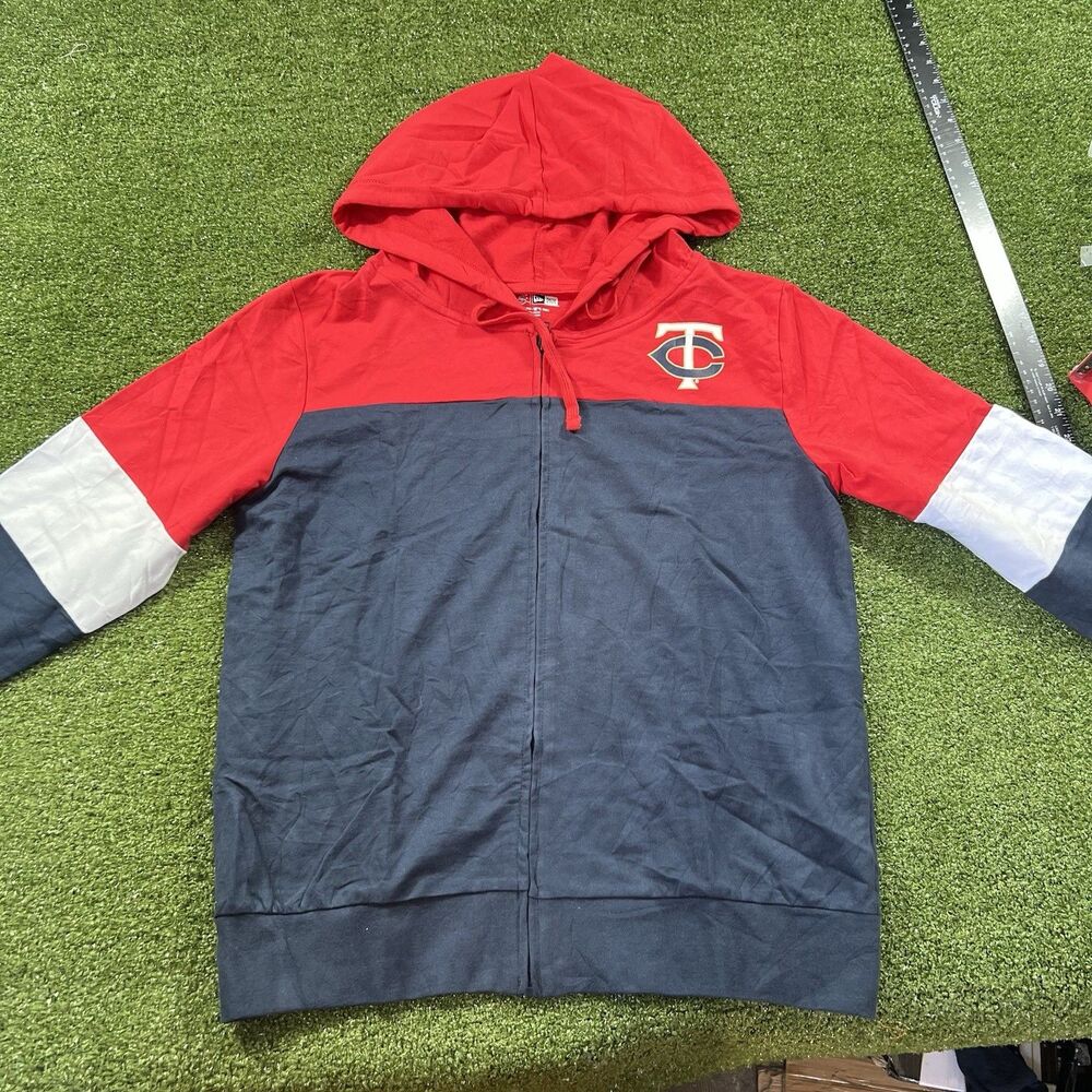 Minnesota Twins Full-Zip Hoodie Jacket Women’s L Colorblock New Era NWOT